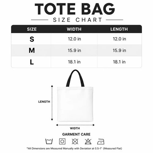 Cincinnati Undead Mascot Tote Bag - Size Chart