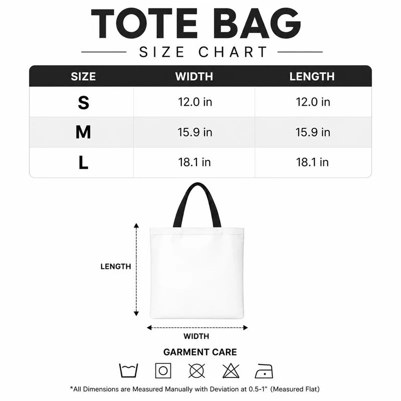 Illinois Looks Good On Me Tote Bag - Size Chart