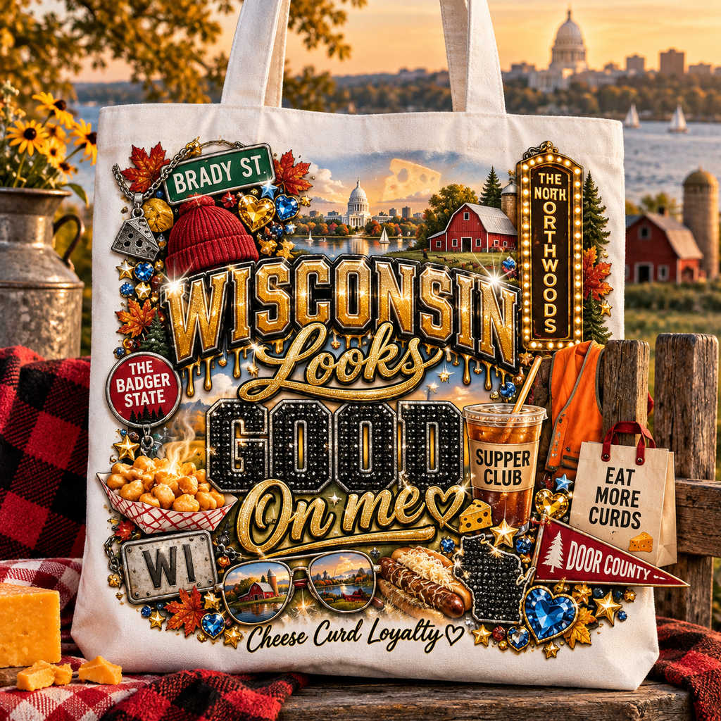 Wisconsin Looks Good On Me Tote Bag